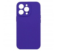 Чехол силиконовый для iPhone 14 Pro (6,1) тонкий с отверстием под камеры (синий)