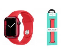 Ремешок для Apple Watch HOCO WA01 Классический спортивный силиконовый ремешок Flexible series (42-49 мм, красный)