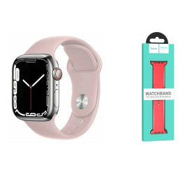 Ремешок для Apple Watch HOCO WA01 Классический спортивный силиконовый ремешок Flexible series (42-49 мм, розовый песок)