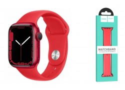 Ремешок для Apple Watch HOCO WA01 Классический спортивный силиконовый ремешок  Flexible series (38-41 мм, красный)