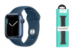 Ремешок для Apple Watch HOCO WA01 Классический спортивный силиконовый ремешок  Flexible series (38-41 мм, темно-синий)