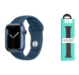 Ремешок для Apple Watch HOCO WA01 Классический спортивный силиконовый ремешок  Flexible series (38-41 мм, темно-синий)