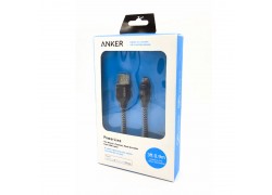 Кабель USB - MicroUSB ANKER PowerLine (черный) (тканевый)