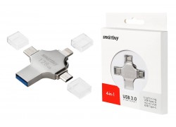 Флешка USB 3.0 Smartbuy MC15 Metal Quad 128GB (SB128GBMC15)
