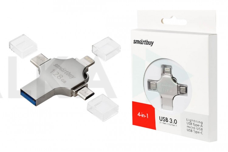 Флешка USB 3.0 Smartbuy MC15 Metal Quad 128GB (SB128GBMC15)