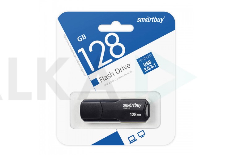 Флешка USB 3.0 /3.1 SmartBuy CLUE Black 128GB (SB128GBCLU-K3)