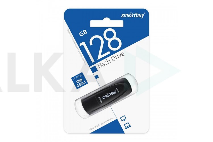 Флешка USB 3.0 SmartBuy Scout Black128GB (SB128GB3SCK)