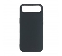 Чехол силиконовый для iPhone 17 Air (6,6) тонкий (черный)