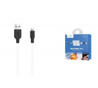 Кабель USB - Lightning HOCO X21, 2,4A (черно-белый) 1м (силиконовый)