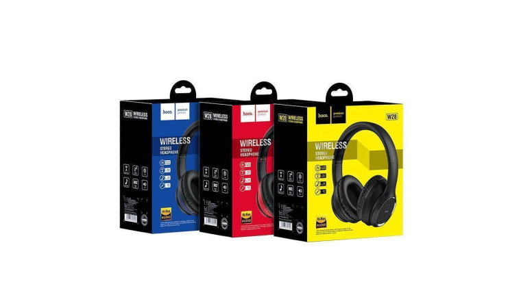 Наушники мониторные беспроводные HOCO W28 Journey wireless headphones Bluetooth (синий)