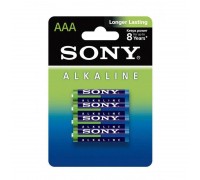 Батарейка алкалиновая SONY LR03 BL4/ААА упаковка блистер цена за 4 шт