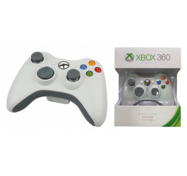 Геймпад беспроводной для X-BOX 360 белый (упаковка светлая, картон)
