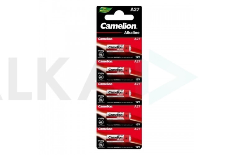 Батарейка алкалиновая 27A Camelion 5BL (блистер 5 штук)