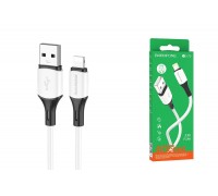 Кабель USB - Lightning BOROFONE BX79 2,4A (белый) 1м (силиконовый)
