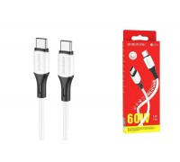 Кабель USB Type-C - USB Type-C BOROFONE BX79, PD60W (белый) 1м