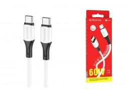 Кабель USB Type-C - USB Type-C BOROFONE BX79, PD60W (белый) 1м