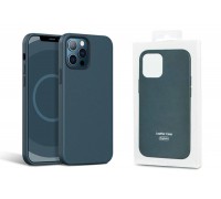 Чехол для iPhone 13 Pro (6,1) MagSafe силиконовый с анимацией в цвет чехла на экране (темно синий)