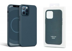 Чехол для iPhone 13 Pro (6,1) MagSafe силиконовый с анимацией в цвет чехла на экране (темно синий)