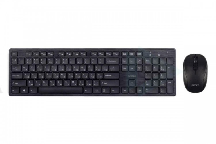 Комплект клавиатура+мышь беспроводной Perfeo "TWIN" USB PF_A4500 (черный)