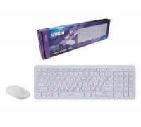 Комплект клавиатура+мышь беспроводной Perfeo "UNION" USB PF_B4899 (белый)