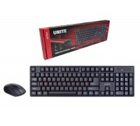 Комплект клавиатура+мышь беспроводной Perfeo "UNITE" USB PF_A4786 (черный)