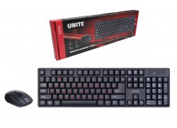 Комплект клавиатура+мышь беспроводной Perfeo "UNITE" USB PF_A4786 (черный)