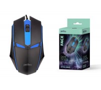 Мышь игровая проводная Perfeo "FACE", 3 кн, USB 7 цв. подсветка, 1000 DPI PF_A4797 (черный)
