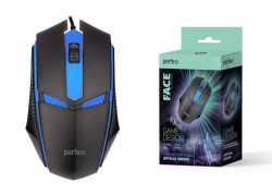 Мышь игровая проводная Perfeo "FACE", 3 кн, USB 7 цв. подсветка, 1000 DPI PF_A4797 (черный)