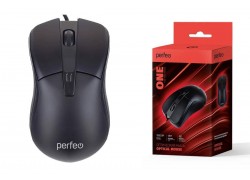 Мышь проводная Perfeo "ONE", 3 кн, DPI 1000, USB PF_B4894 (черный)