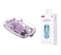 Мышь беспроводная XO M12 Bluetooth wireless transparent mouse Purple