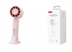 Вентилятор XO MF93 Mini Desktop/Handheld Fan (can be used as holder) 400mAh pink