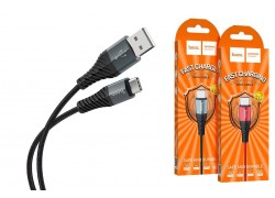 Кабель USB - USB Type-C HOCO X38, 3A (черный) 1м (в оплетке)