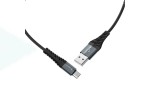 Кабель USB - USB Type-C HOCO X38, 3A (черный) 1м (в оплетке)