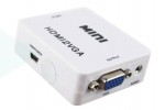 Конвертер переходник HDMI (мама) - VGA (мама) белый