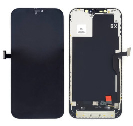 Дисплей для iPhone 12 Pro Max (A2411) в сборе с тачскрином (черный) OLED GX + шлейф для перепайки микросхемы