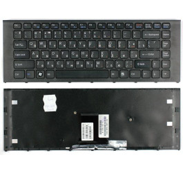 Клавиатура для ноутбука Sony Vaio VPC-EA черная c черной рамкой