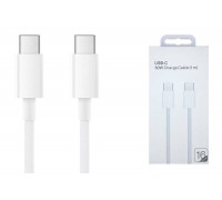 Кабель USB Type-C - USB Type-C 5A/20V, PD60W iP16  (копия ААА) (белый) 1м