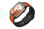 Ремешок для Apple Watch HOCO WA31 Flexible series two-color silicone strap (38/40/41 мм) черно-белый с оранжевым