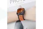 Ремешок для Apple Watch HOCO WA31 Flexible series two-color silicone strap (38/40/41 мм) черно-белый с оранжевым