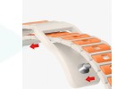 Ремешок для Apple Watch HOCO WA31 Flexible series two-color silicone strap (38/40/41 мм) звездно-белый с оранжевым