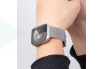 Ремешок для Apple Watch HOCO WA26 May series two-section double magnetic buckle milanese strap (42/44/45/49 мм) серебристый