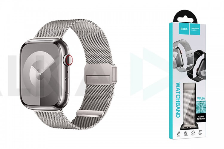 Ремешок для Apple Watch HOCO WA26 May series two-section double magnetic buckle milanese strap (42/44/45/49 мм) звездный