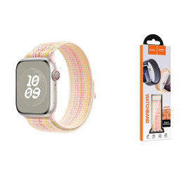 Ремешок для Apple Watch HOCO WA25 Original series nylon strap (42/44/45/49 мм) звездно-розовый