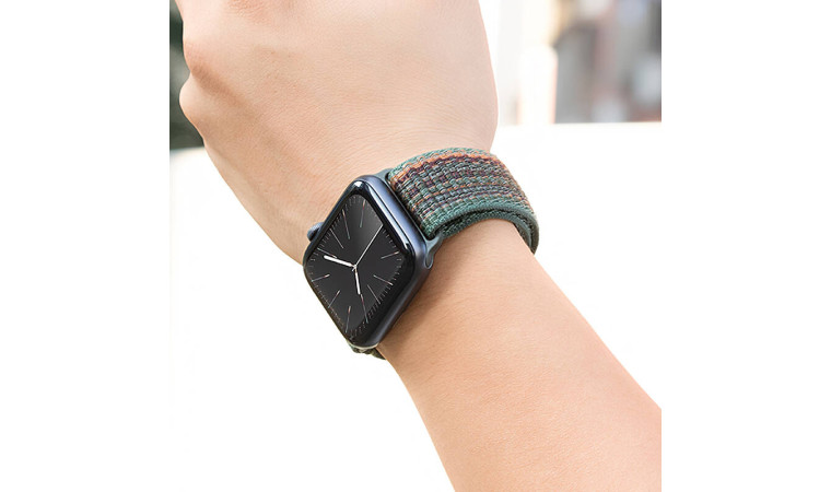 Ремешок для Apple Watch HOCO WA25 Original series nylon strap (38/40/41 мм) динамичный королевский синий с оранжевым