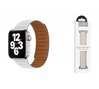 Ремешок для Apple Watch HOCO WA21 Flexible series second-generation chain magnetic silicone strap (38/40/41 мм) белый