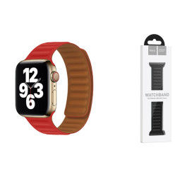 Ремешок для Apple Watch HOCO WA21 Flexible series second-generation chain magnetic silicone strap (38/40/41 мм) красный