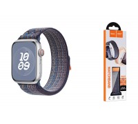 Ремешок для Apple Watch HOCO WA25 Original series nylon strap (42/44/45/49 мм) динамичный королевский синий с оранжевым