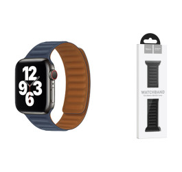 Ремешок для Apple Watch HOCO WA21 Flexible series second-generation chain magnetic silicone strap (38/40/41 мм) индиго