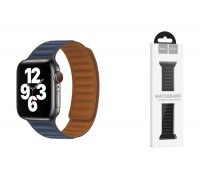 Ремешок для Apple Watch HOCO WA21 Flexible series second-generation chain magnetic silicone strap (42/44/45/49 мм) индиго