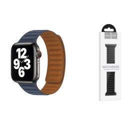 Ремешок для Apple Watch HOCO WA21 Flexible series second-generation chain magnetic silicone strap (42/44/45/49 мм) индиго